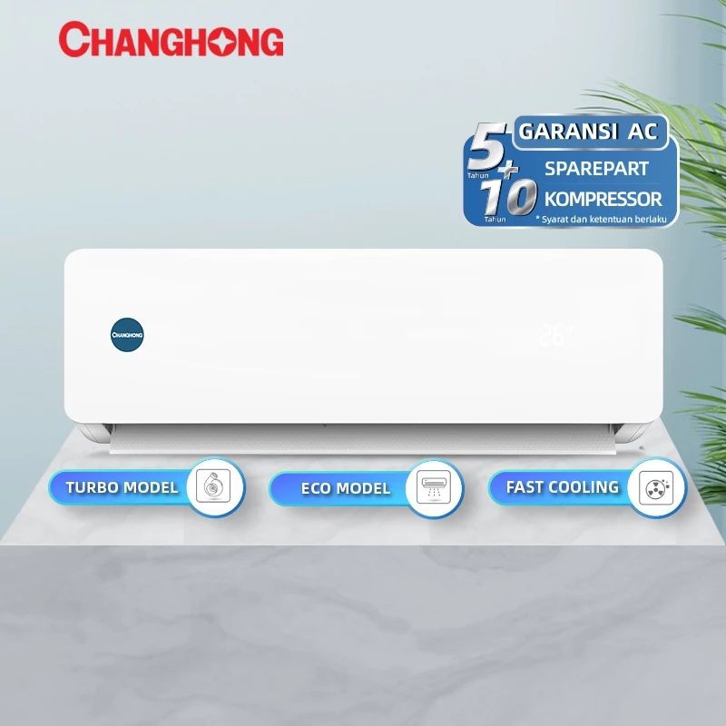 Changhong AC CSC05NVB4 | 05NVB4 Single Split 1/2pk Freon R32 New Garansi 10thn
