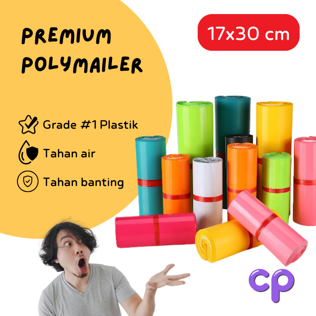 

Polymailer Premium 17x30 cm / Kantong Plastik Packing polymailer polybag Kualitas grade A harga per pcs