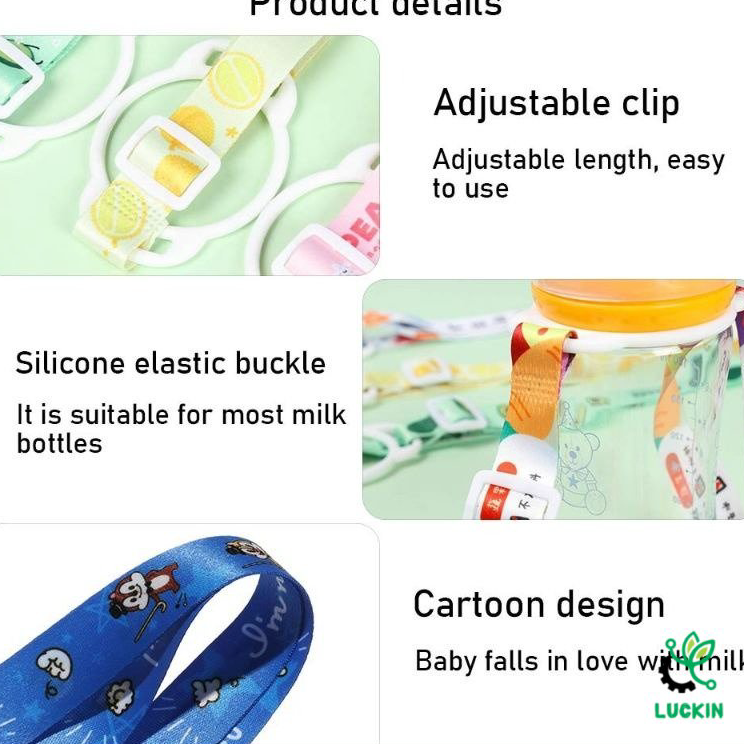 ➞✧✴ Luckin Tali Botol Minum Tali botol panjang motif kartun Tali Strap Botol Minum Tupperware Motif 