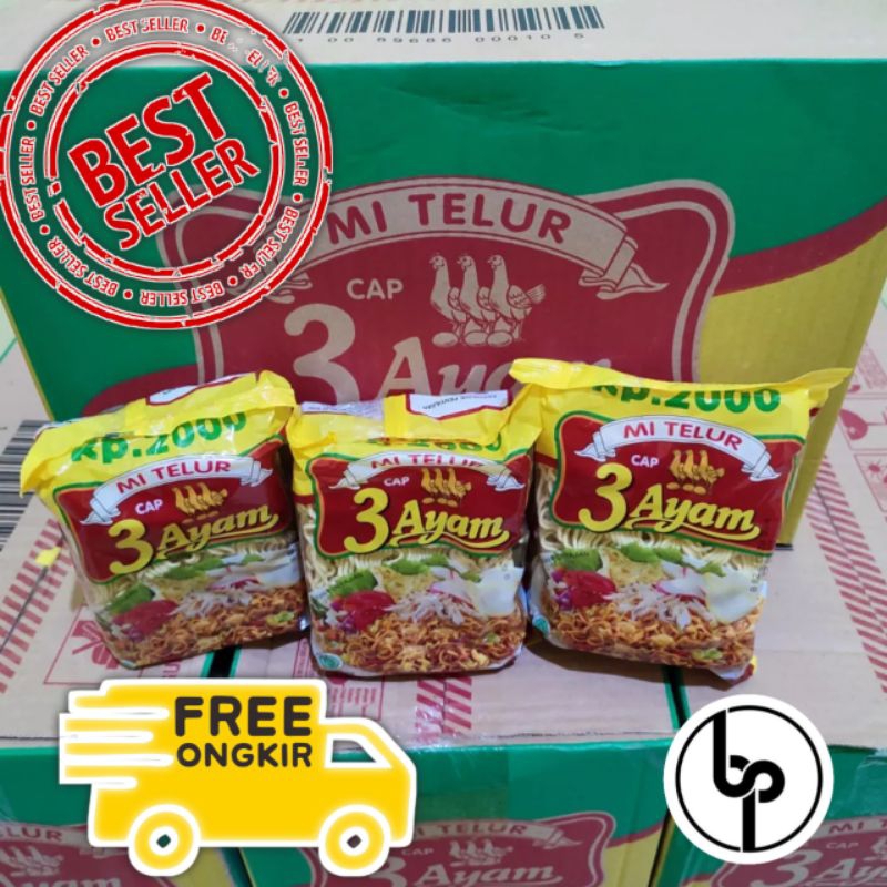 

mie telur cap 3 ayam 1 dus isi 24pcs