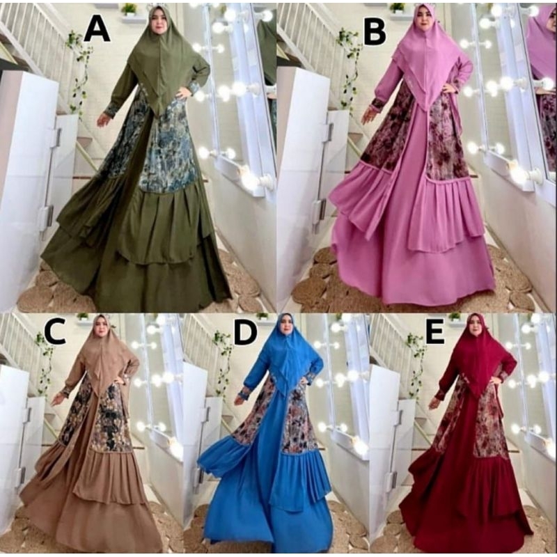 Nurasiyah Syari by Al Gibran || Set Gamis Syari