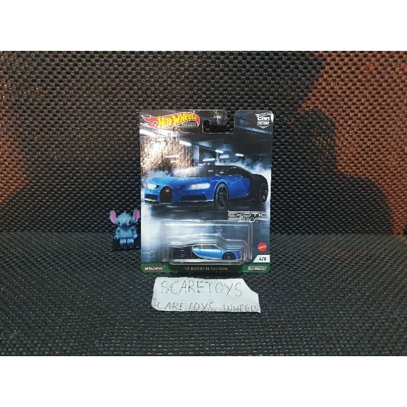 Hot wheels 16 Bugatti Chiron Exotic Envy Blue biru