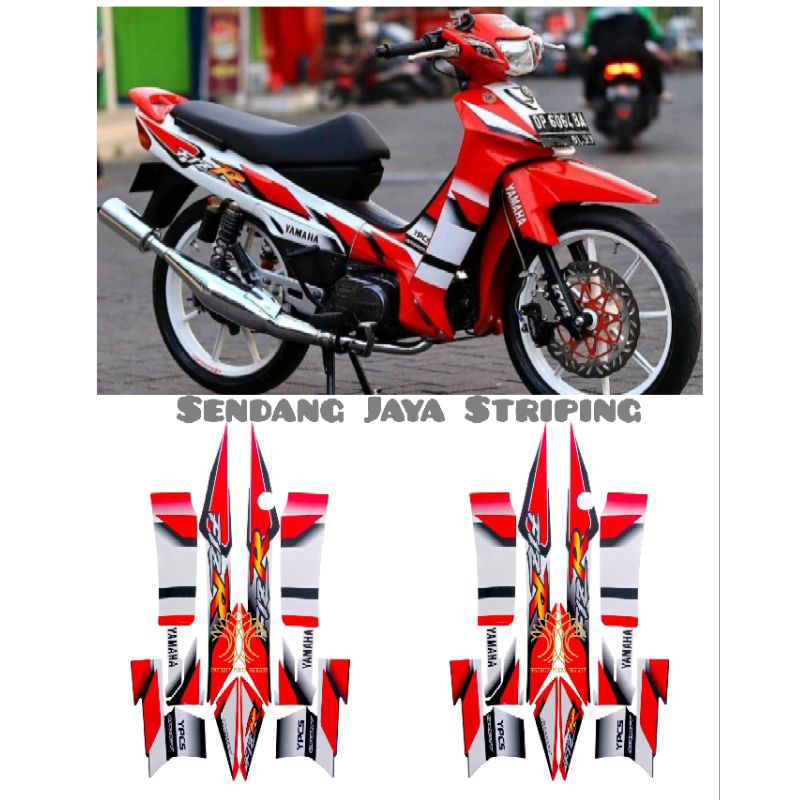 Stiker Striping Lis Les Motor Yamaha Fiz R 2002 Merah Standar