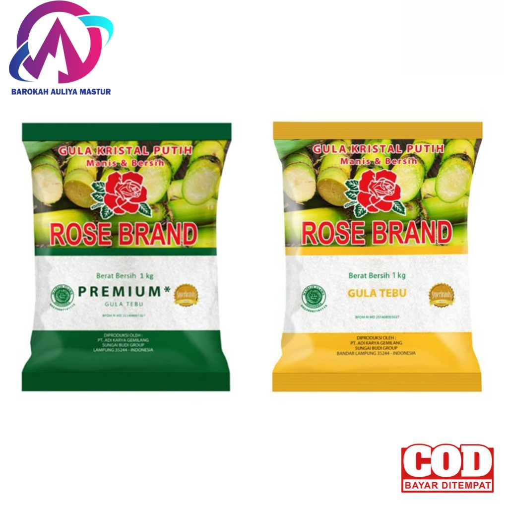 

[GULA PASIR] Rosebrand Murni Gula Tebu Premium (Pack 1KG)