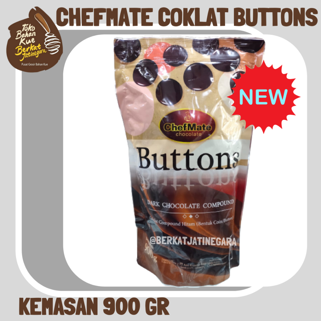 

CHEFMATE COKLAT BUTTONS KEMASAN 900GR