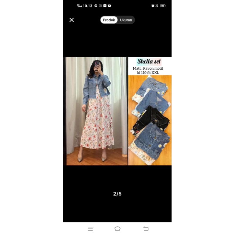 dress rayon bunga