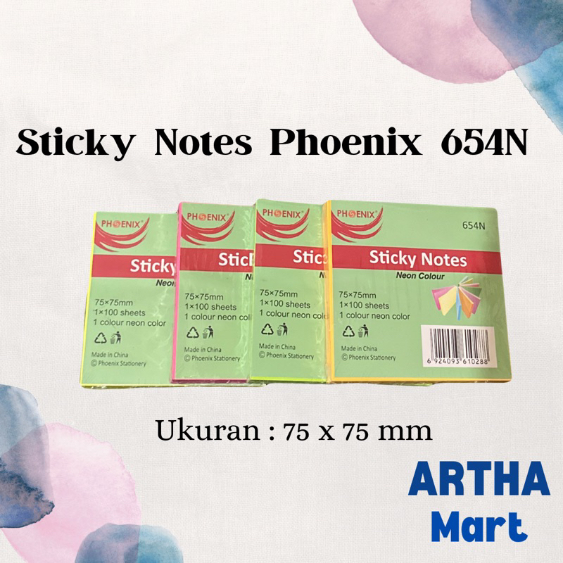 

PHOENIX - Sticky Notes 654N 75x75mm - Pack