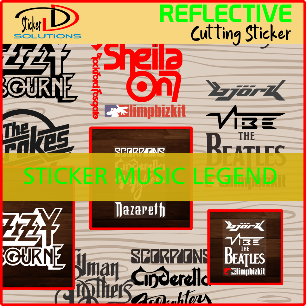 

Cutting sticker part grup music legend