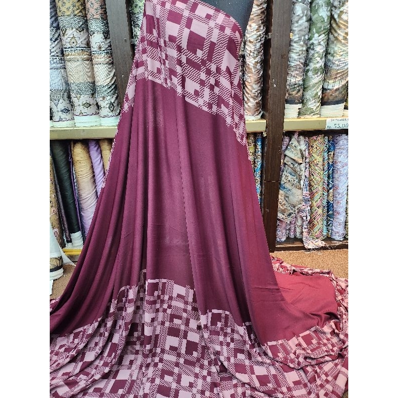 Nida Print || KAIN PRINT LEBAR BESAR ||KAIN JETBLACK WARNA