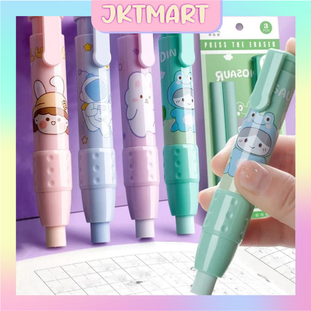

⭐ JKTMART ⭐ Mechanic Eraser Cute 1.0 / Penghapus mekanik Cute FREE 2 pc Refill S100