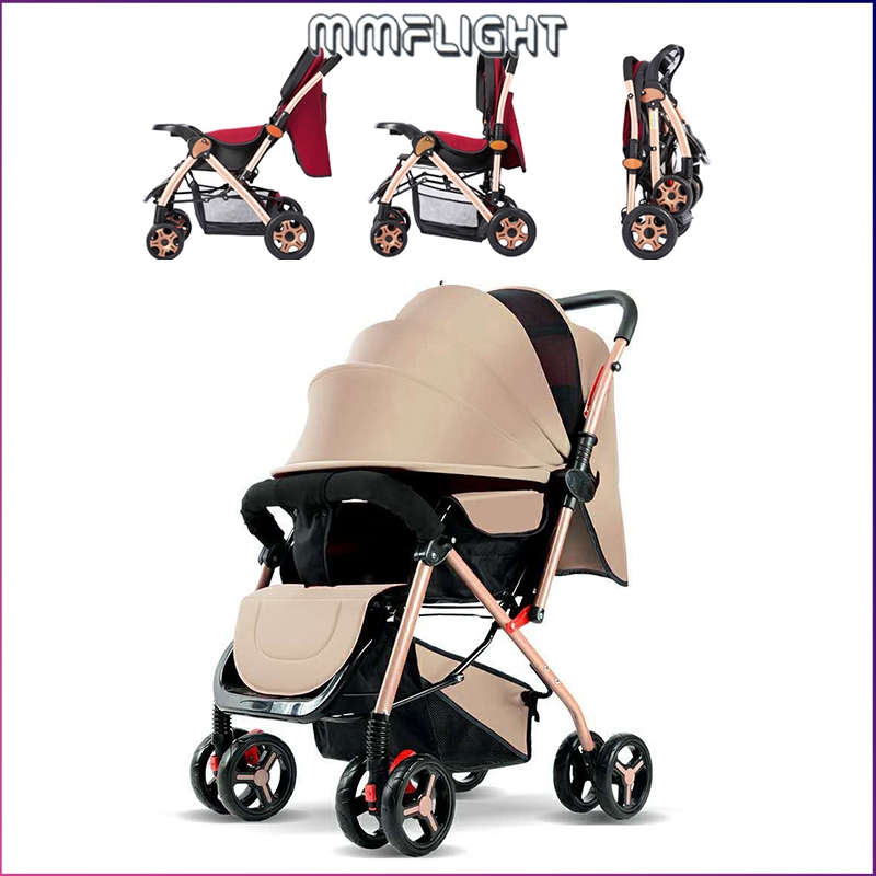 Mmflight Stroller Bayi Lipat Travelling Stroller Baby 2 Arah Kereta Dorong Bayi 0-3 Tahun