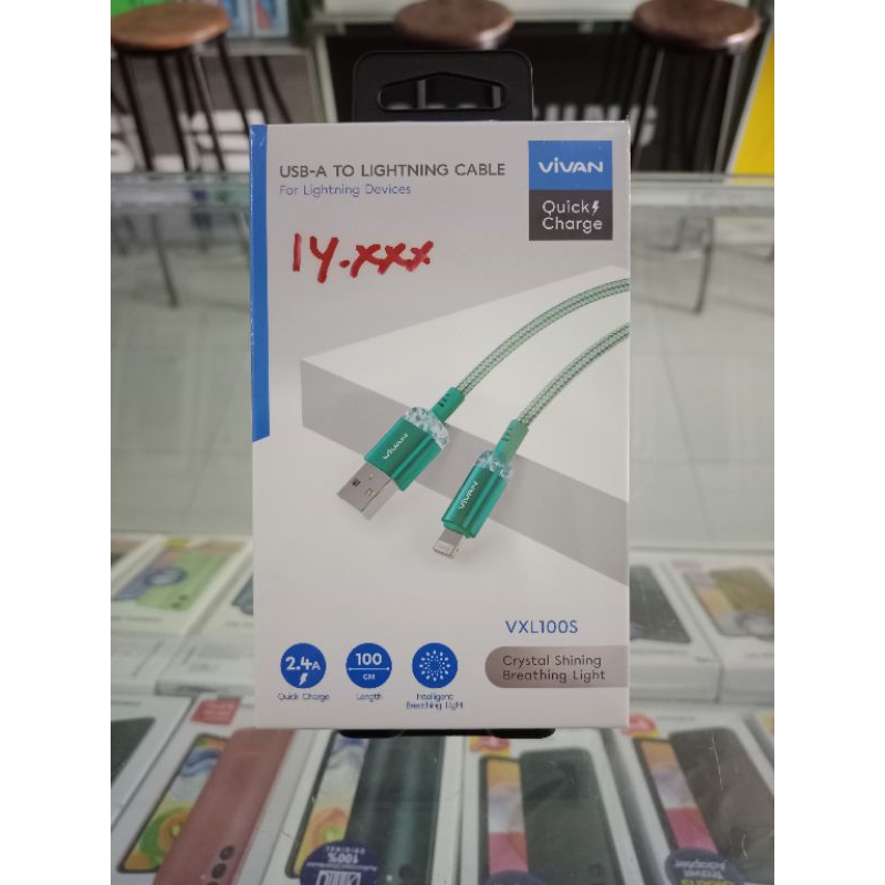 data cable vivan usb lightning vxl100s