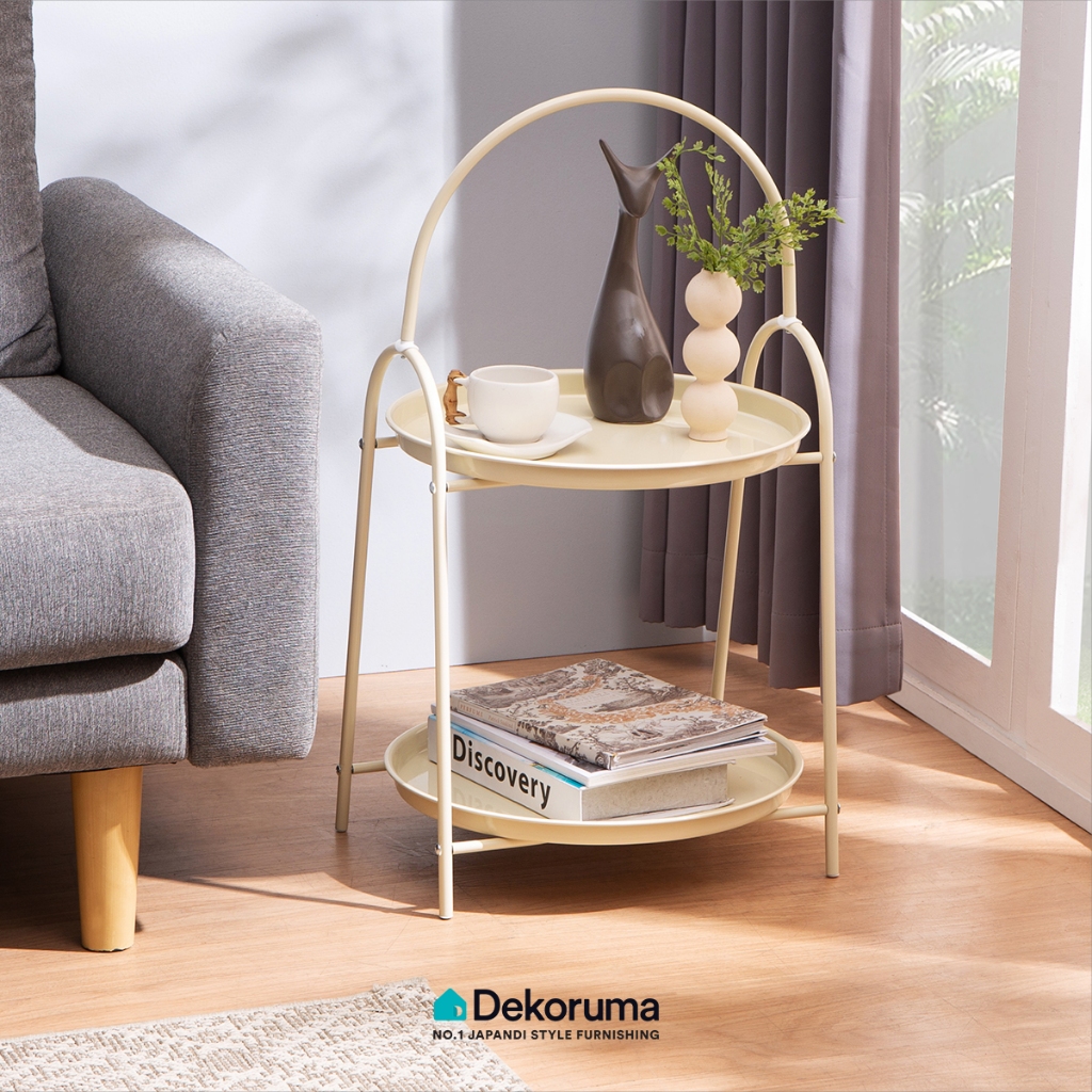 Dekoruma MIRAI Side Table Beige - Meja Kecil Ruang Tamu