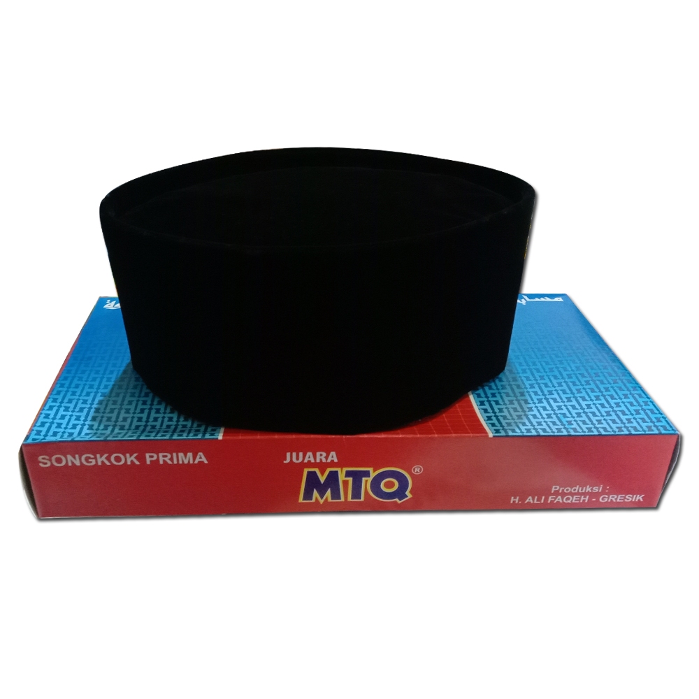 Peci MTQ Nasional Hitam Polos AC Tinggi 10