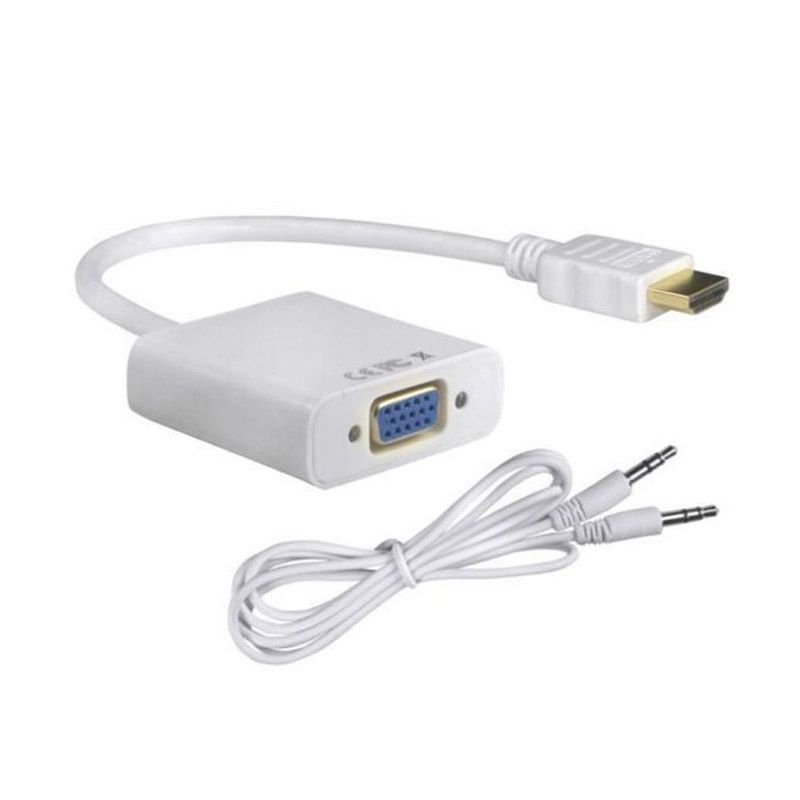 Converter HDMI VGA Kabel Audio HDMI to VGA Proyektor Notebook Laptop