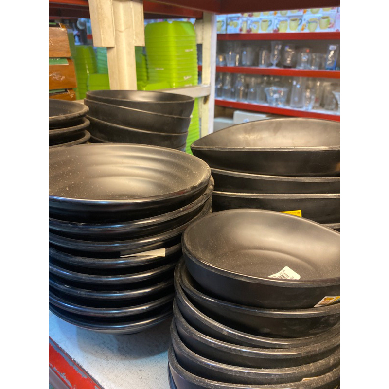 SET MELAMIN HITAM GOLDEN DRAGON