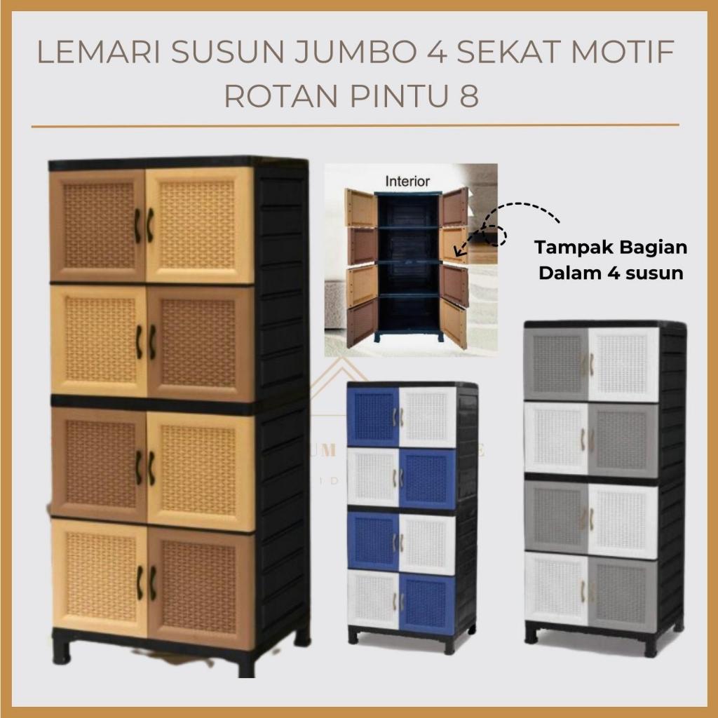 LEMARI PLASTIK 4 SUSUN NAPOLLY I LEMARI SUSUN TERMURAH BAHAN PLASTIK 100% ORIGINAL NAPOLLY CRS X