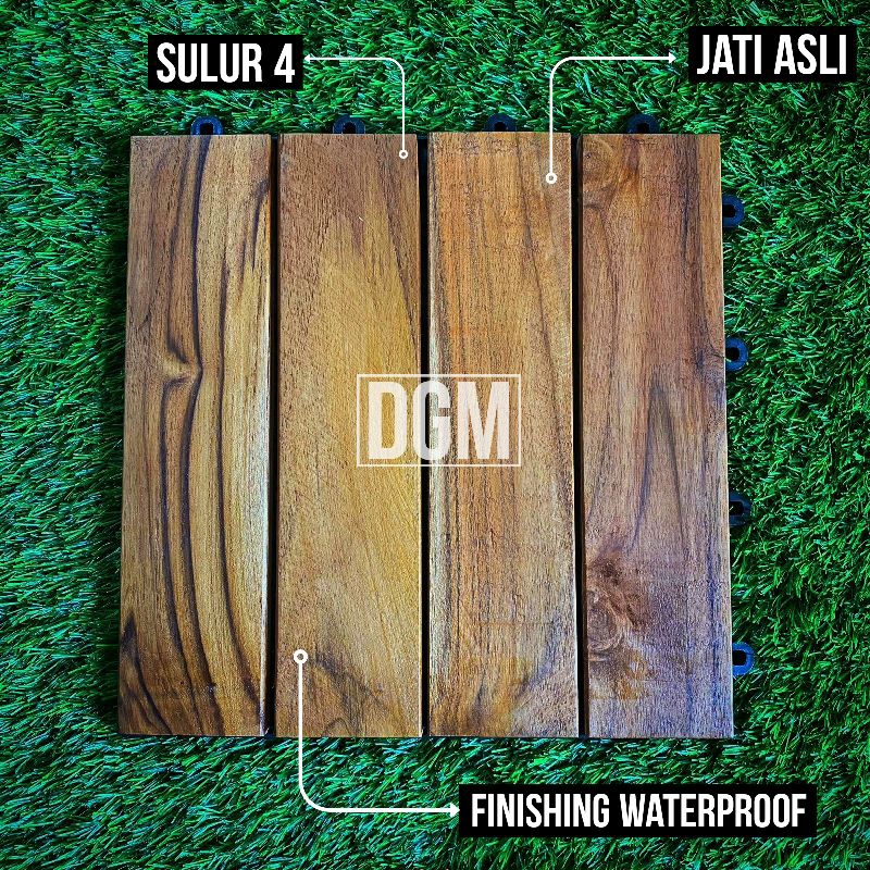 Lantai Kayu Parkit / Decking Kayu Jati / Tile Kayu Jati / Lantai Kayu Bongkar Pasang