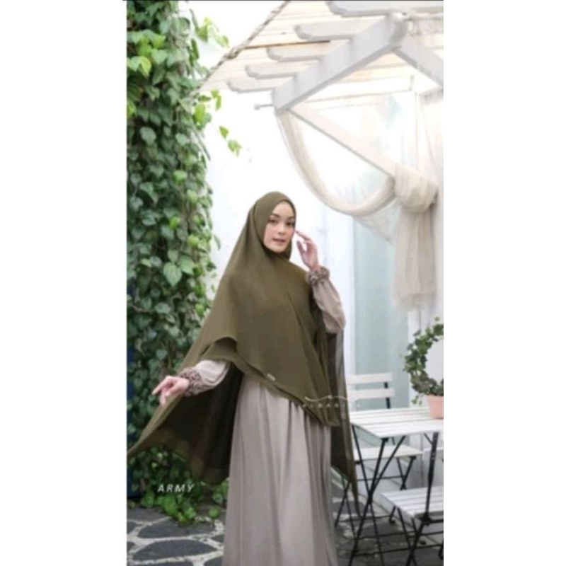 Khimar MELODY by ALBARIZK warna army (preloved)