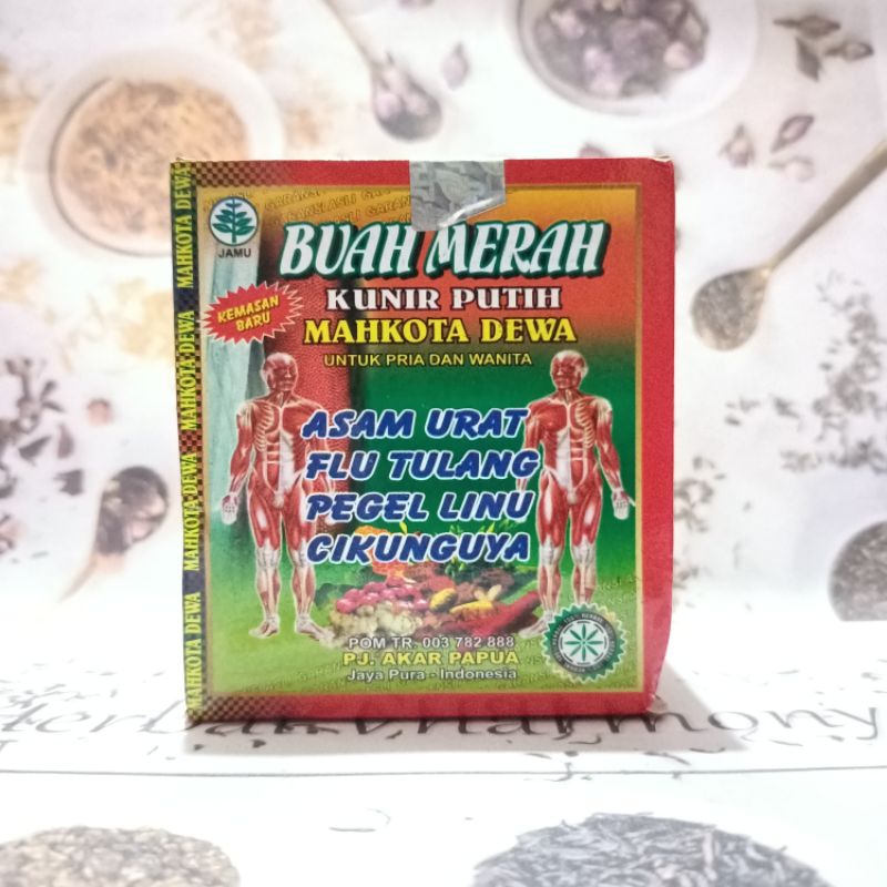 

Buah Merah Kunir Putih Mahkota Dewa Jamu Asam Urat
