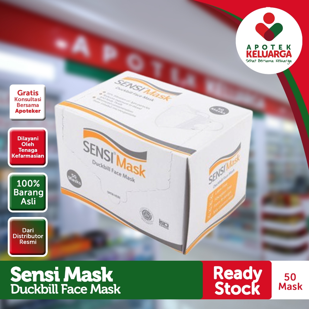 MASKER SENSI DUCKBILL PUTIH ISI 50 #MASKER4PLY #DUCKBILL