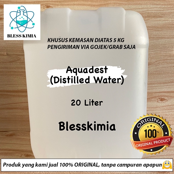 Aquades / Aquadest / Akuades / Air Suling / Distilled Water 20 LITER
