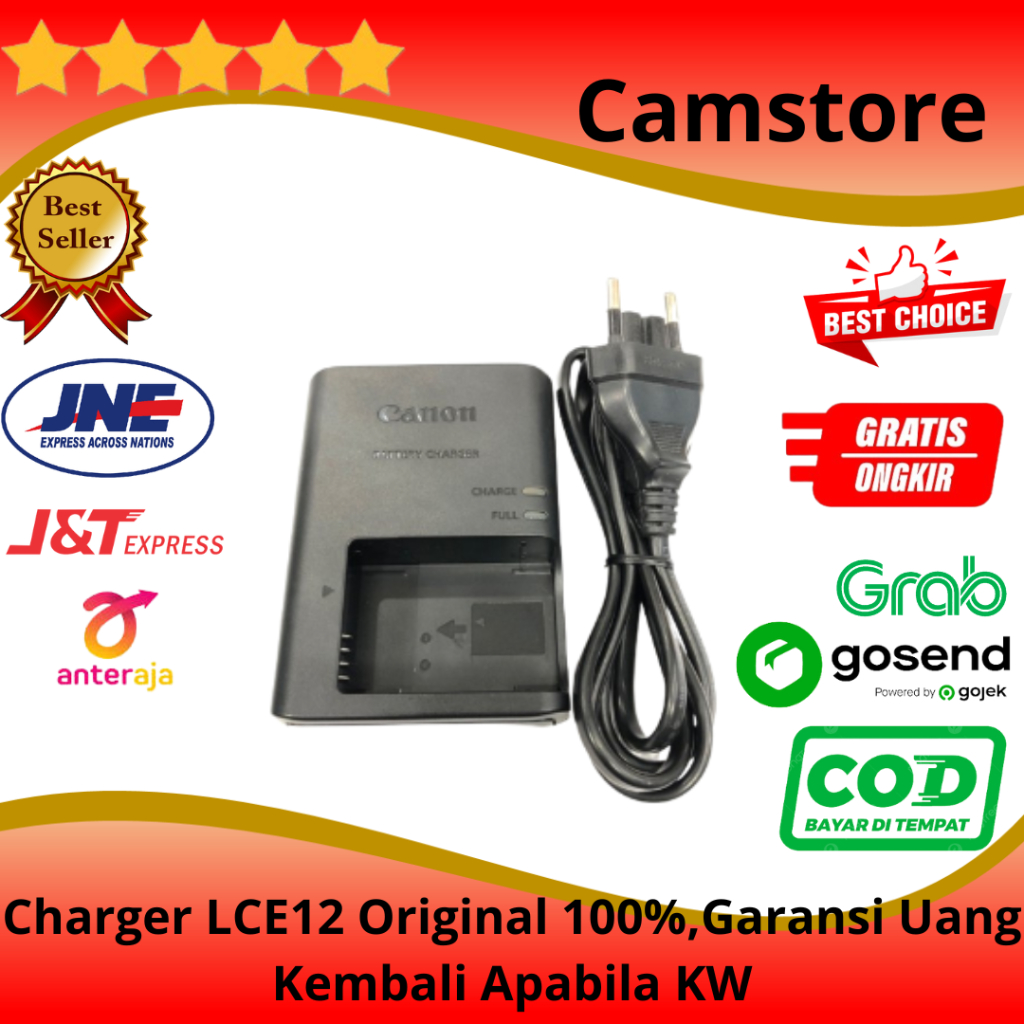Charger Canon Original 100% LC-E12 for LP-E12 EOS M10 / M100 / M50 / M200 LCE12