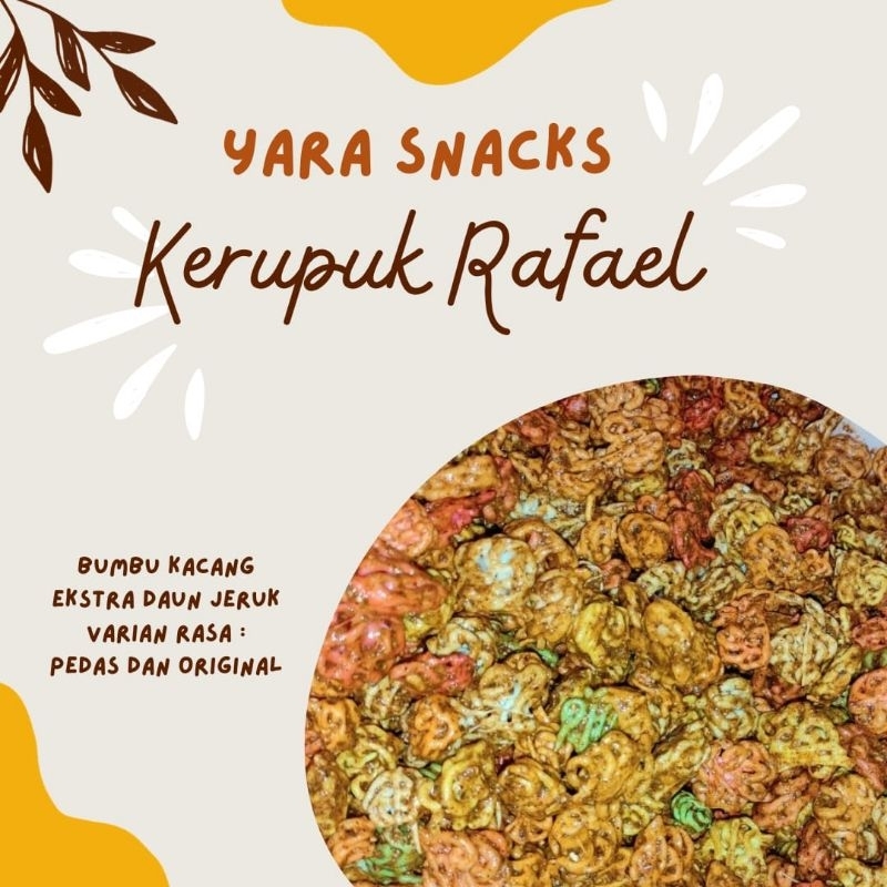 

Kerupuk Rafael Bumbu Kacang YARA Snack | Krucang Rafael Cikruh Bumbu Kacang Daun Jeruk