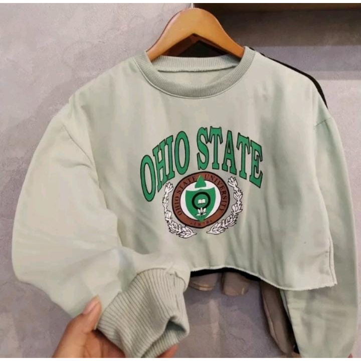 WIN SWEATER CROP OHIO STATE