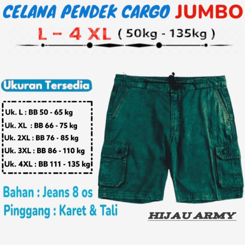 BOARDSHORT CARGO / CELANA PENDEK PRIA JUMBO