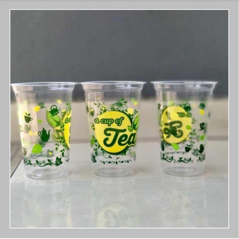 

2Xbtygneal Sakha Snack ) Cup Of Tea 16 Oz 14 Oz Gelas Es Teh Motif Starindo