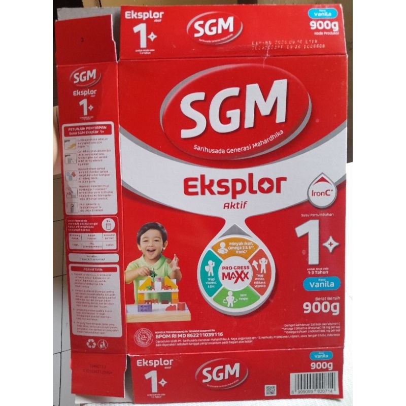 KARDUS/BOX BEKAS SUSU SGM 1+