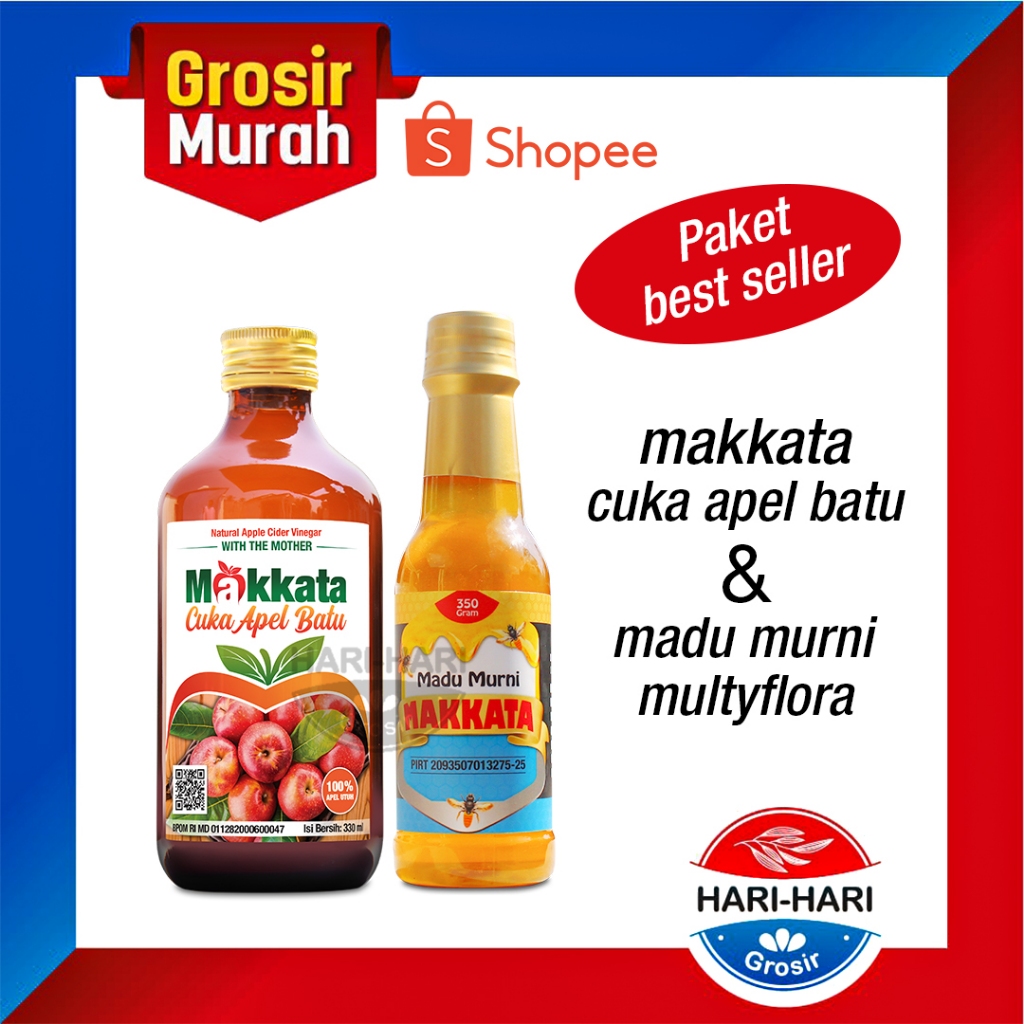 

Promo Paket Hemat Cuka Apel Original Dan Madu Murni Multyflora 350gr