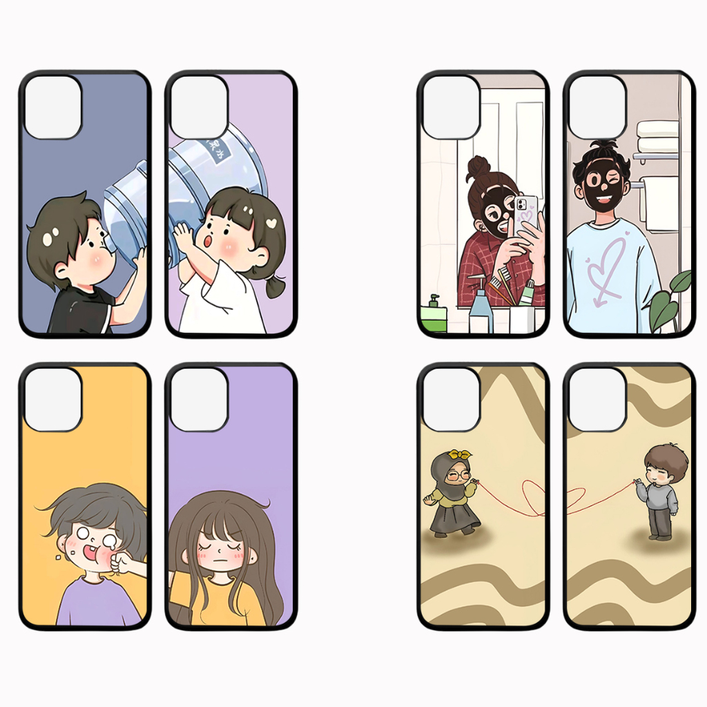 (RJ119) Casing Glossy Custom Couple Aesthetic Cute All Type Phone Case