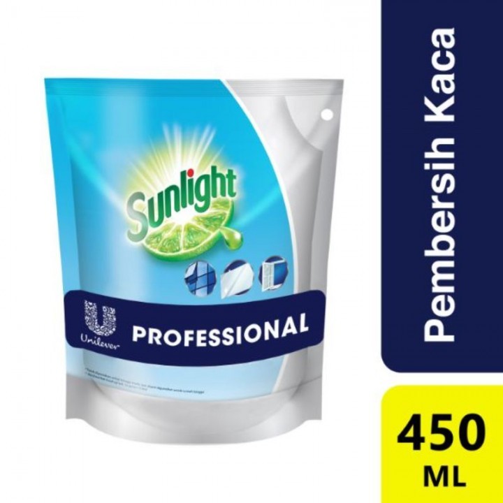 SUNLIGHT PROFESIONAL PEMBERSIH KACA REFIL 450ml GLASS CLEANER