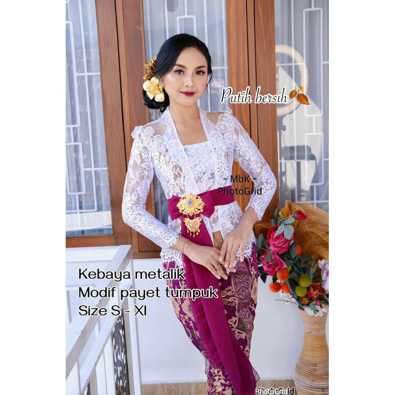 kebaya payet bunga modifikasi