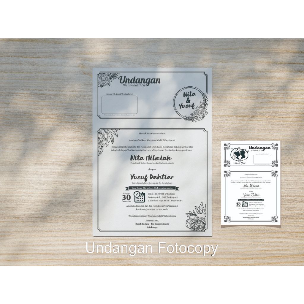 Undangan Fotocopy Murah