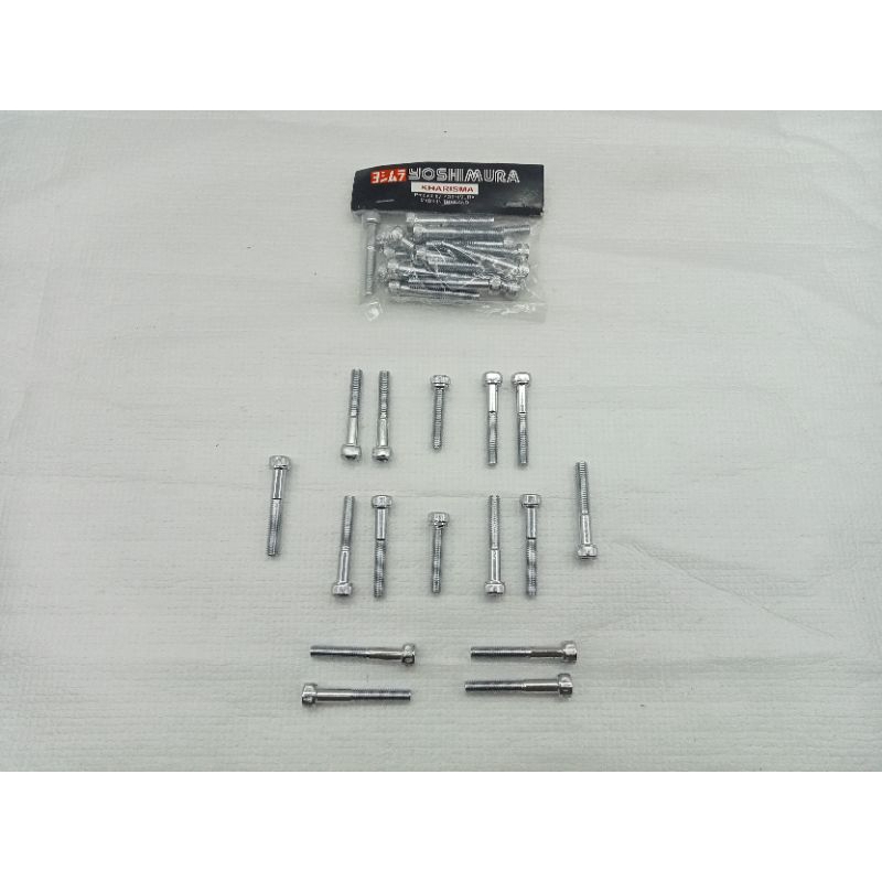 BAUT MESIN NEKEL L 17 PCS KHARISMA SUPRA 125 YOSHIMURA