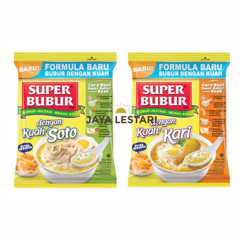 

Super Bubur Instan (3 Varian Rasa) (46g)