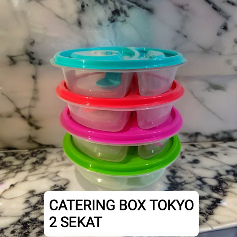 Lunch box Tempat Makan Catering Box Tokyo/tempat makan Bentuk Love/Tempat makan 2 sekat/Catering box