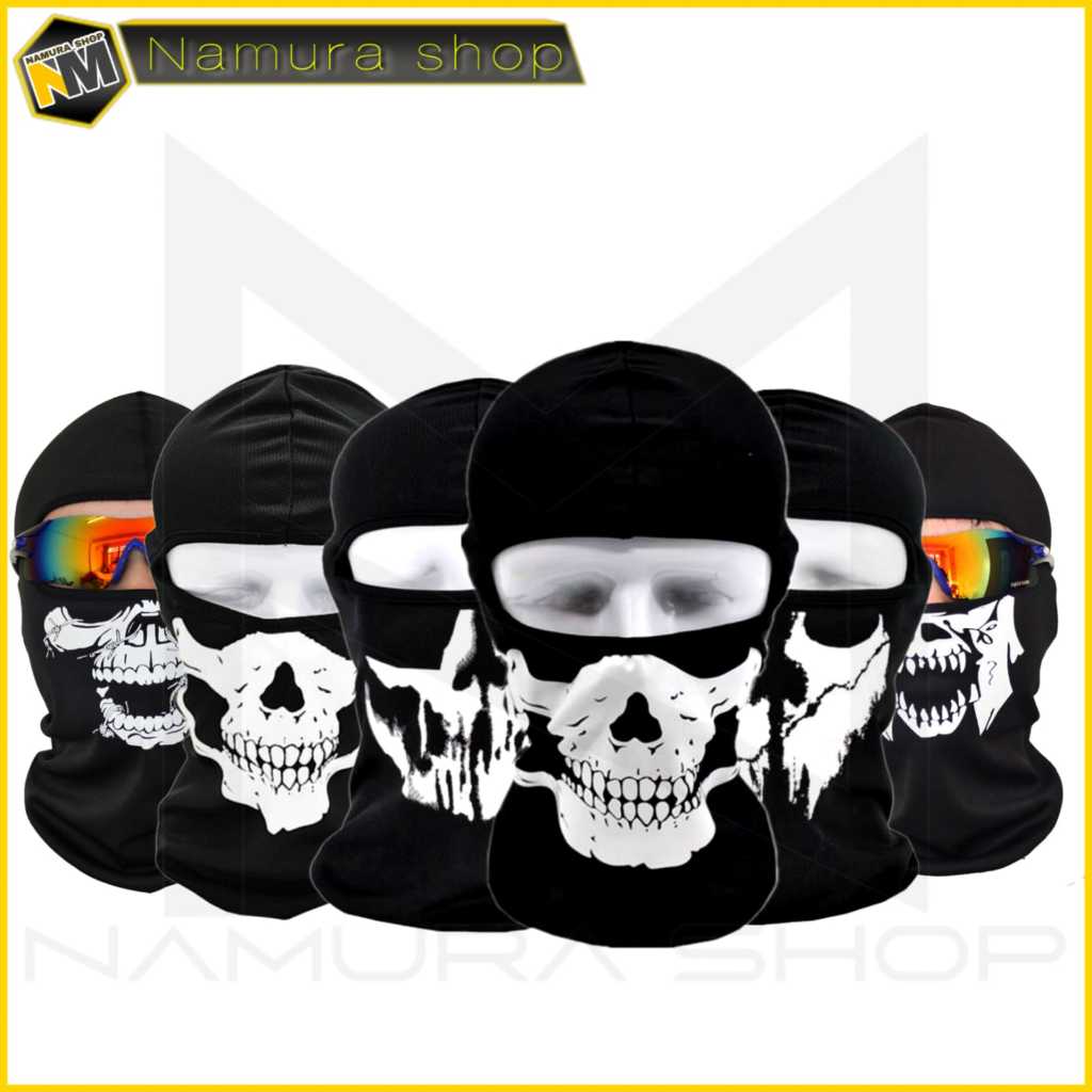 Sebo Buff masker full face motif tengkorak/Balaclava Tengkorak Sebo Tengkorak