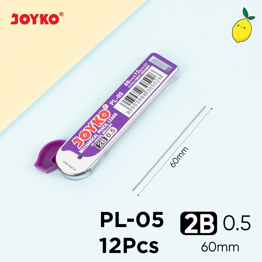 

Pencil Lead / Isi Pensil Mekanik Joyko PL-05 2B 0.5 mm (12)