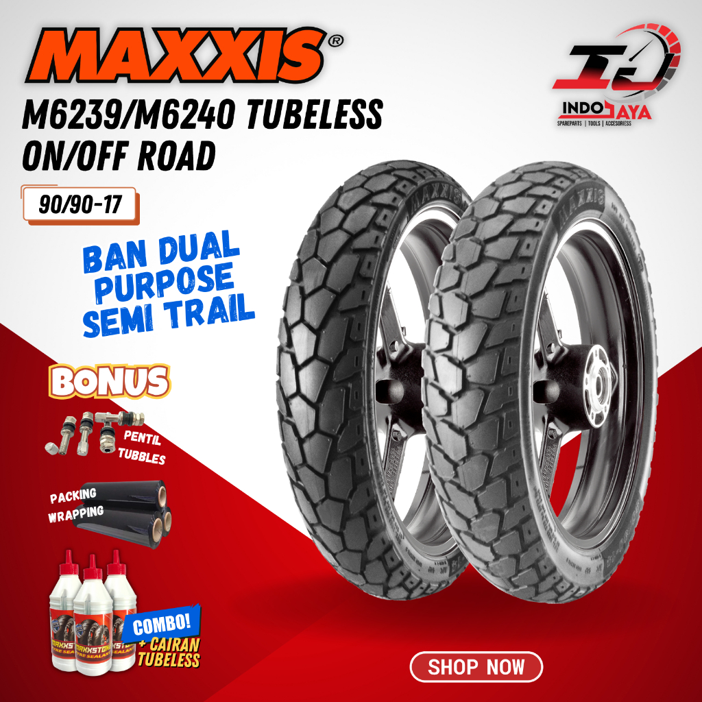 [BAYAR DI TEMPAT] BAN MAXXIS M6239 / M6240 TUBELESS 90/90-17 / BAN 90/90/17 / 90 - 90 -17 / BAN DEPA