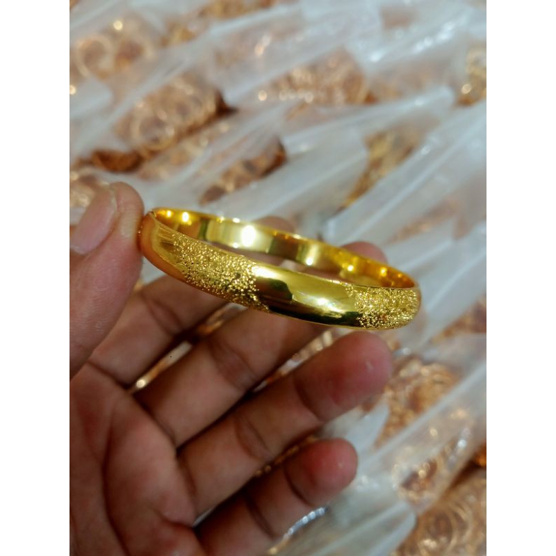 gelang bangle dewasa terbaru terbuat dari koin asli berlapis emas