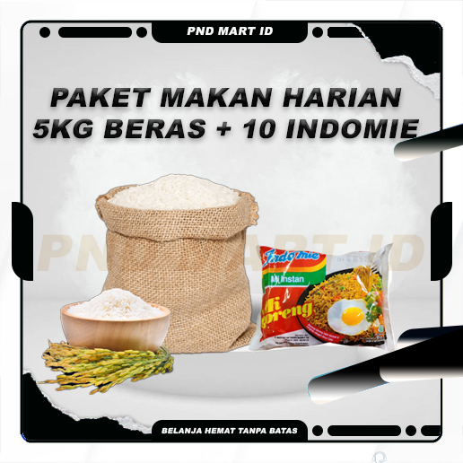 

Paket Makan Mingguan - Beras 5kg + Mie Instan 10 (Promo Live)