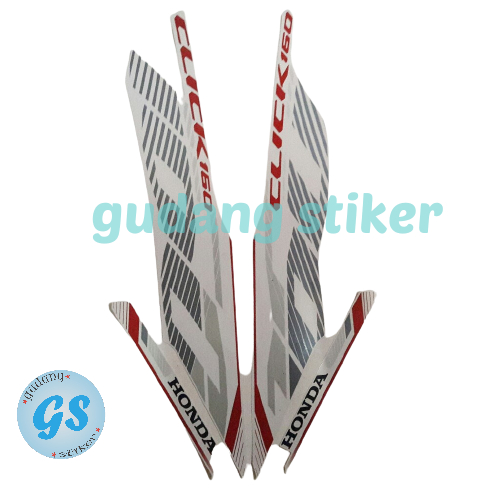 Stiker Motor Striping Honda vario click 160 2023 putih