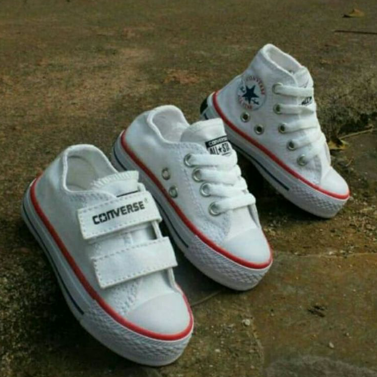 ➾❈❁ (KUALITAS PREMIUM) Sepatu Converse Anak Putih Francis Sepatu Anak Usia 1-10 Tahun Sepatu Sneaker