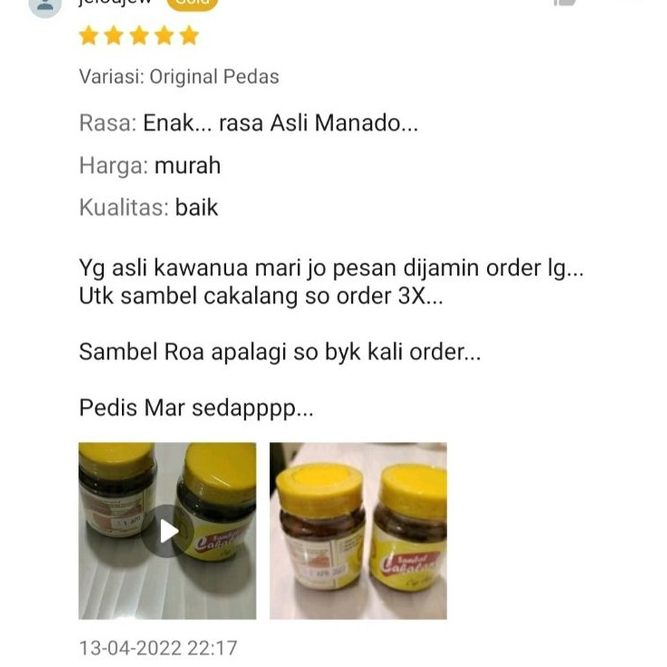 

Best Terlaris SAMBAL CAKALANG ASAP / ROA ASAP / TERI MEDAN SAMBEL ROMAJU Best Seller