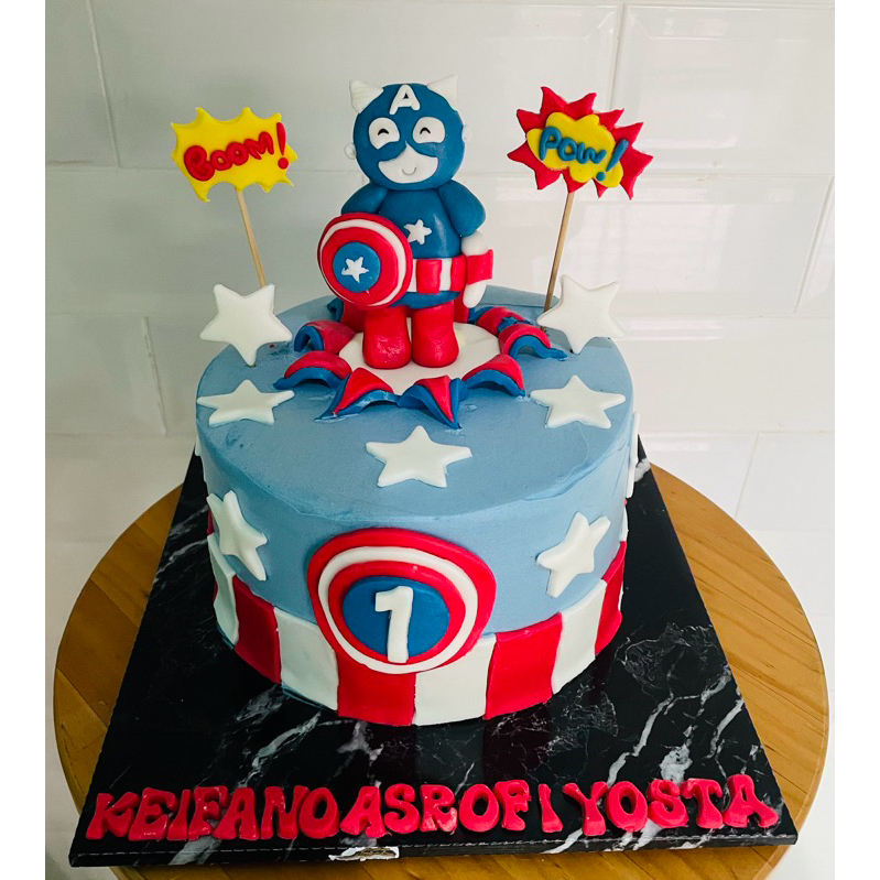 

kue ulang tahun captain america