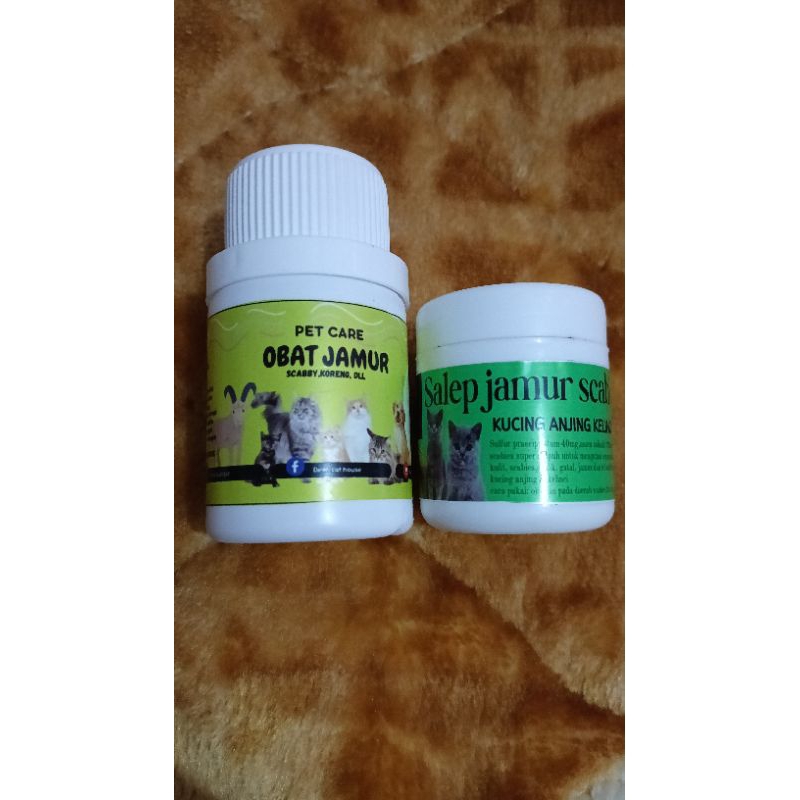 PAKET OBAT JAMUR MINUM & SALEP JAMUR KUCING ANJING